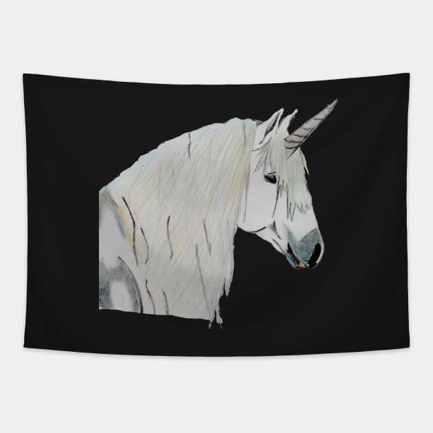 Unicorn Magic, Pure and True- Teal Tapestry by EarthSoul