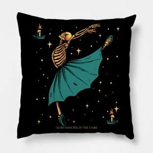 Skull Skeleton Ballet Dancing Ballerina Skeleton Dancing Pillow