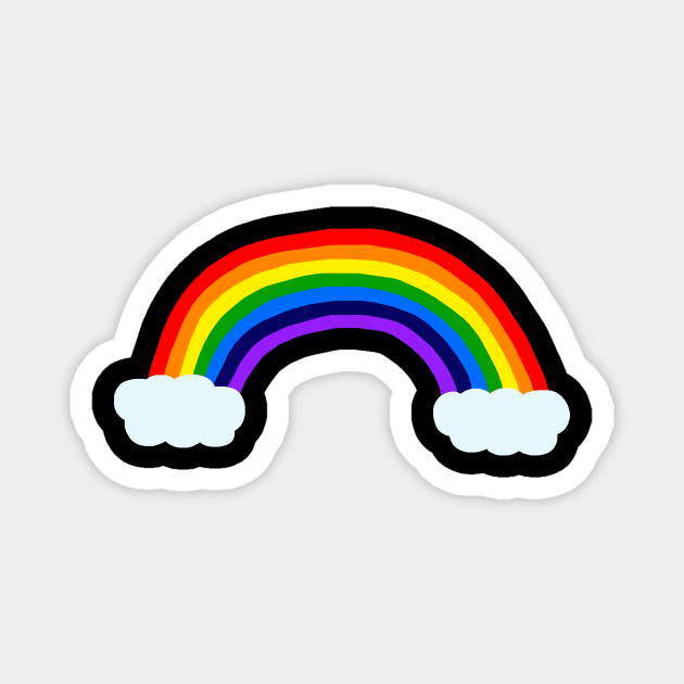 Cartoon Rainbow Magnet by Art by Deborah Camp