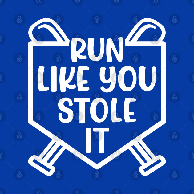 Run Like You Stole It Baseball Softball Funny Cute by GlimmerDesigns