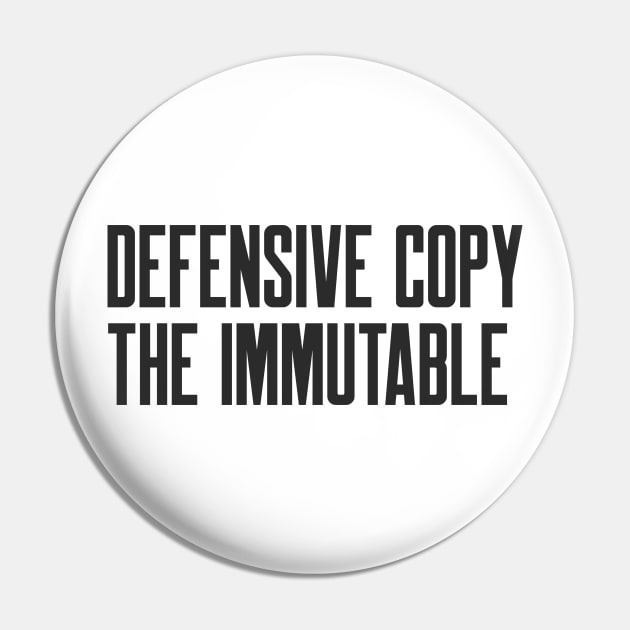 Secure Coding Defensive Copy the Immutable Pin by FSEstyle