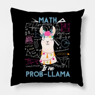 Funny Math Is No Prob Llama Back To School Pillow