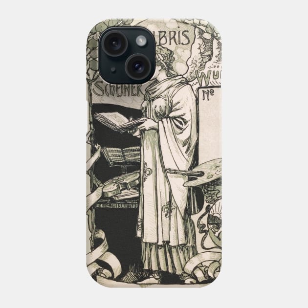 Art Nouveau Bookplate design Phone Case by UndiscoveredWonders