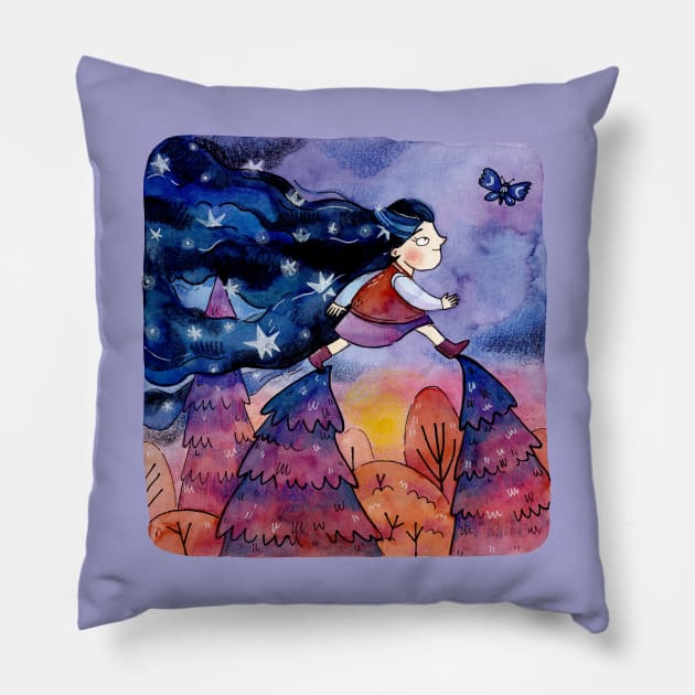 Magic night Pillow by kattymur