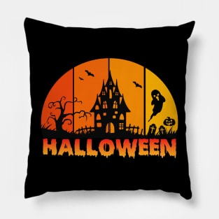 Funny Scary Haunted Ghost Halloween Pillow