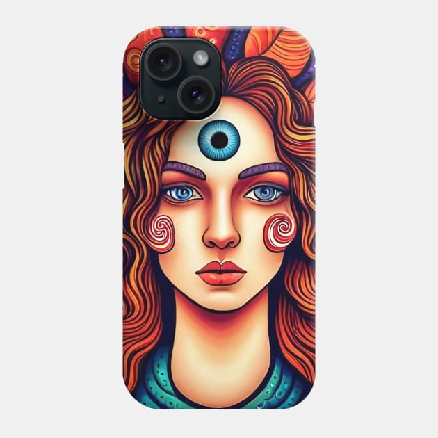 Hannah the Mystic Sorceress Witch Phone Case by Davey's Designs