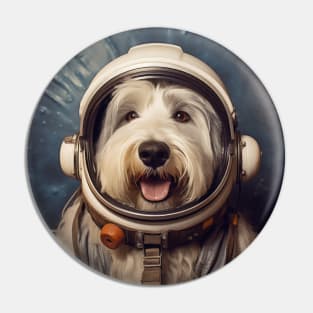 Astro Dog - Old English Sheepdog Pin