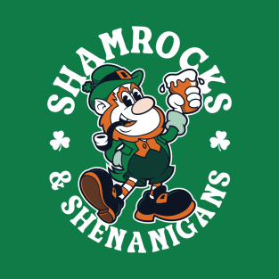 Shamrocks & Shenanigans - Irish Leprechaun - St Paddy's Day T-Shirt