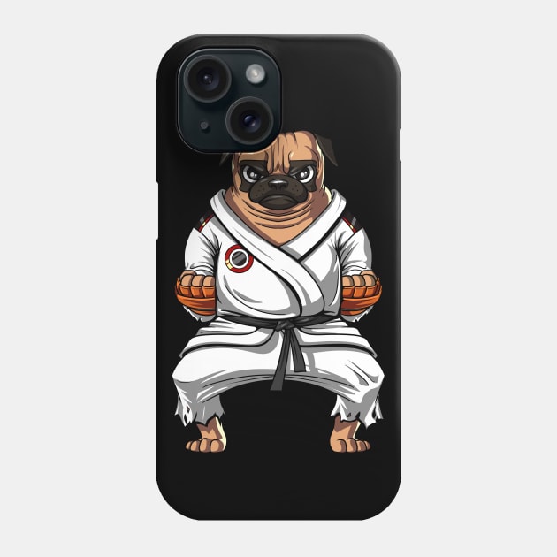 Pug Dog Karate Phone Case by underheaven