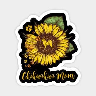 SUNFLOWER CHIHUAHUA MOM Magnet