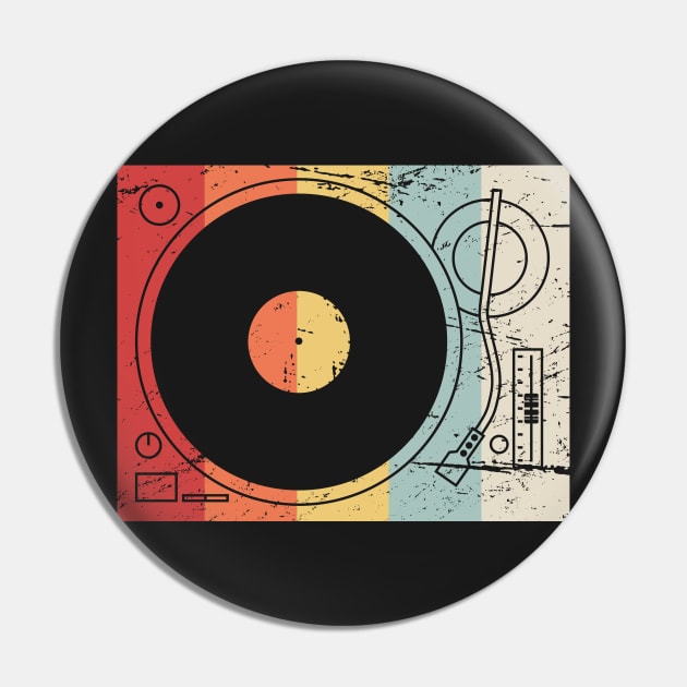 Retro 70s Record Player Pin by MeatMan