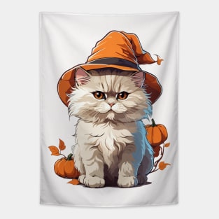 Magical Orange Hat Cat Tapestry