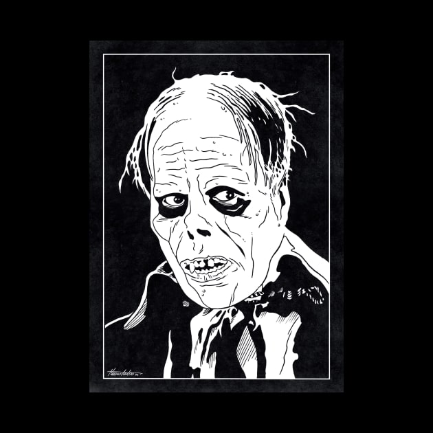 THE PHANTOM OF THE OPERA (Black and White) by Famous Weirdos