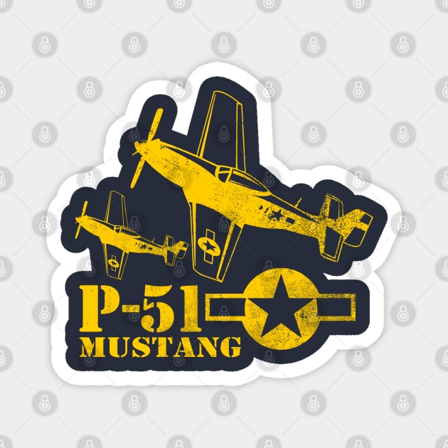 P-51 Mustang (distressed) Magnet by TCP