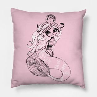 Mermaid Sketches Series: Octopus Friend Pillow