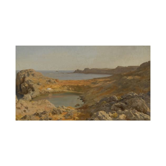 St Paul's Bay At Lindos, Rhodes by Frederic Leighton by Classic Art Stall