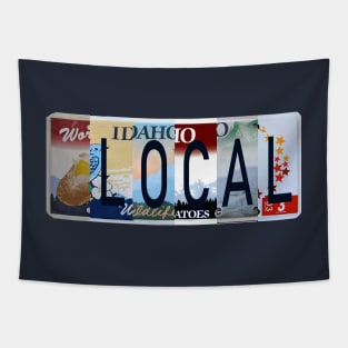 Idaho Local, License Plates Tapestry