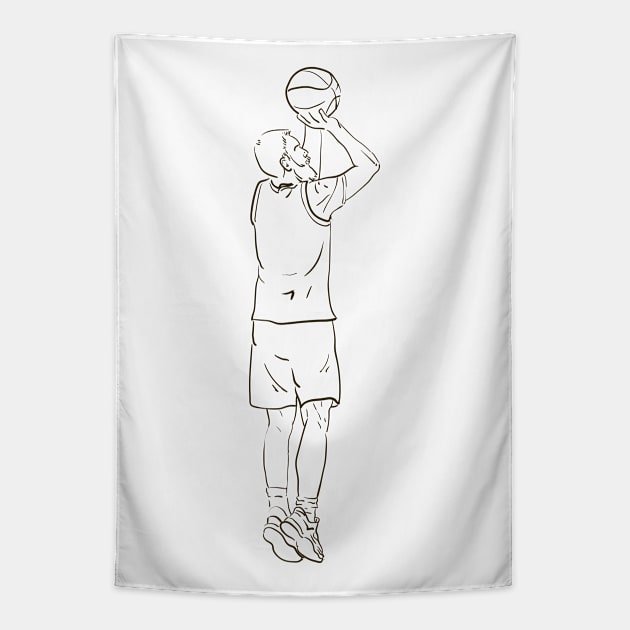 Basketball Player Tapestry by Olga Berlet