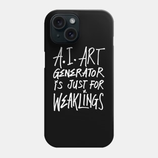 AI Art Just For Weaklings - Dark Phone Case