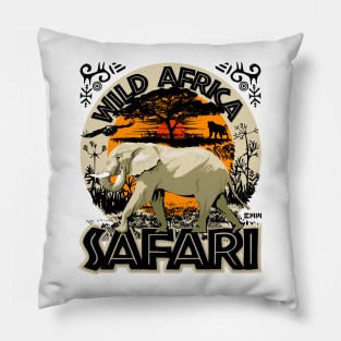 Wild Africa, Safari, elephant Pillow