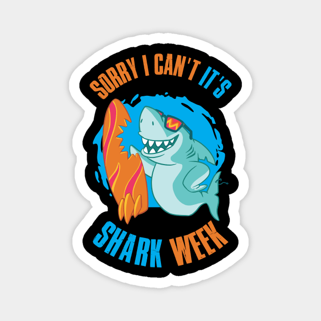 Funny Shark Funny Sharks Gift Magnet by CatRobot
