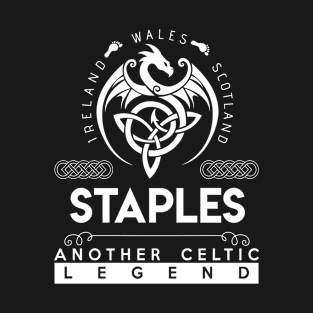 Staples Name T Shirt - Another Celtic Legend Staples Dragon Gift Item T-Shirt