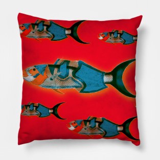 crazy pisces Pillow