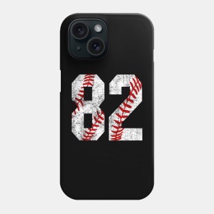 Vintage #82 Baseball Laces Baseball Mom Jersey Love Baseball Phone Case