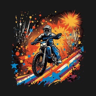 Dirt bike firework 4th of July T-Shirt