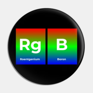 RGB Chemistry Periodic Table Science Pin