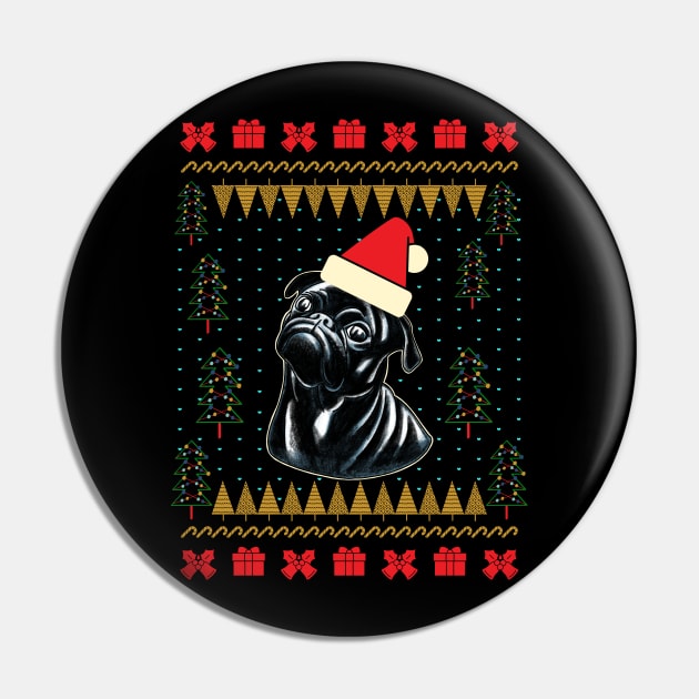 Black pug christmas sweater new arrivals