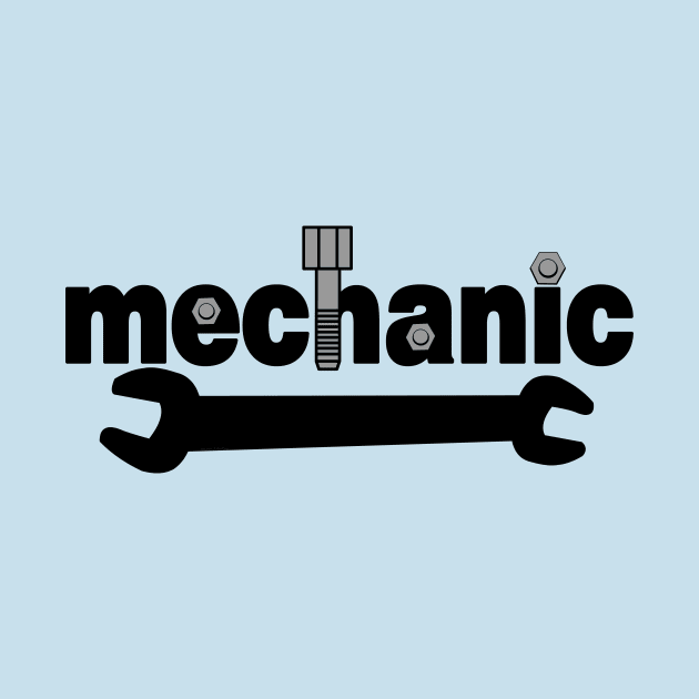 Mechanic Nuts and Bolts Text by Barthol Graphics