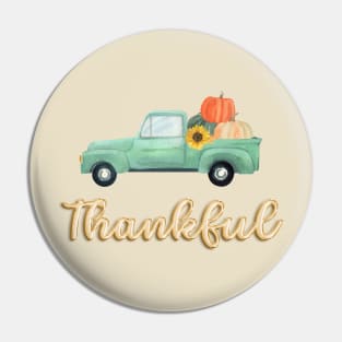 Thankful classic truck Pin