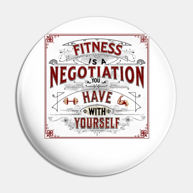 Fitness Negotiations Pin by Farm Road Mercantile 