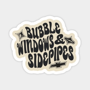 Bubble Windows & Side Pipes! (Black) Magnet