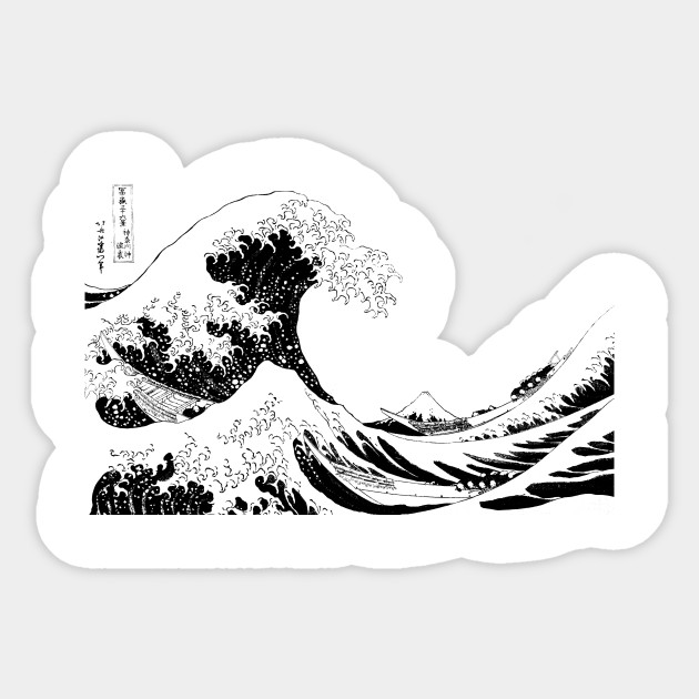 Great Wave Off Kanagawa Black And White Great Wave Off Kanagawa