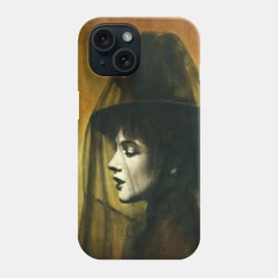 Victorian Gothic Girl In Veil Phone Case