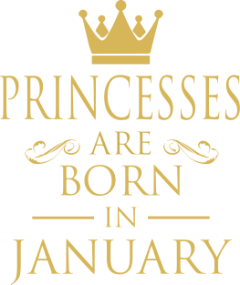 PRINCESS BIRTHDAY PRINCESSES ARE BORN IN JANUARY Magnet