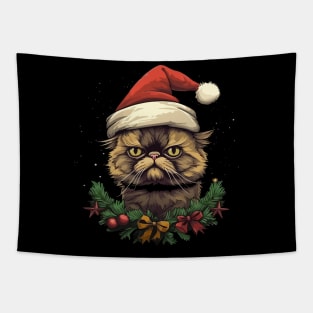 Exotic Shorthair Christmas Tapestry