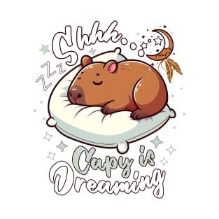 Capy Capybara Cute Sleepy T-Shirt