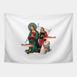 Perugino, Madonna e sante in adorazione di Gesù bambino Tapestry