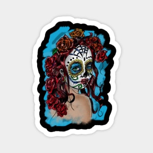 Sugar Skull Girl - Día de Muertos or Día de los Muertos Magnet