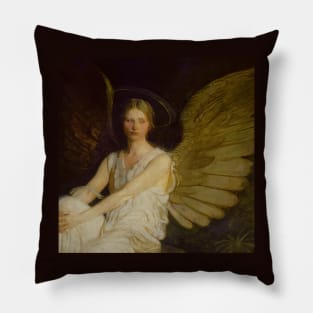 An Angel Lost In Thought Pillow