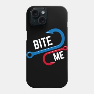 Bite Me Funny Fishing Hook Humor Retro Style Phone Case