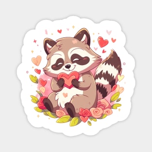 raccoon love Magnet