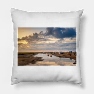 Evening Light over the River Glaven at Blakeney, Norfolk Pillow