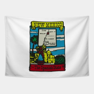 Vintage New Mexico Decal Tapestry