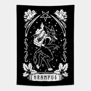 Hail santa Krampus christmas folklore scary santa Tapestry