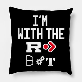 Lazy joke I'm With Robot Costume Halloween Pillow