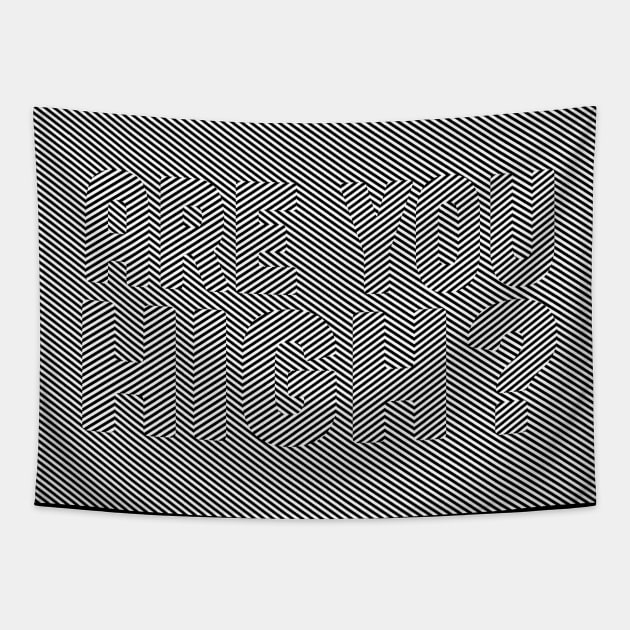 ARE YOU HIGH? Psychedelic Trippy Optical Illusion Design Tapestry by DankFutura